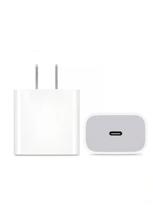 Apple Adaptador de corriente compacto Apple de 20W USB-C: carga rápida y conveniente, cargador de pared tipo C, voltaje nominal 100-240V, versión original estadounidense genuina