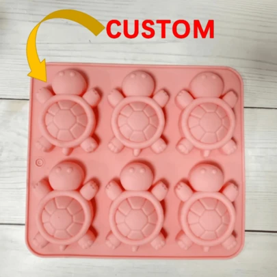 Personalized Ice Cube Silicone Mold. Cute Turtle Ice Cube Mold, Customizable Silicone Mold, And Then Cast With Silicone