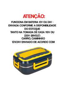 Lancheira Marmita Elétrica Doméstica E Veículo 12v / 110vtop - Azul Royal - Visão 7