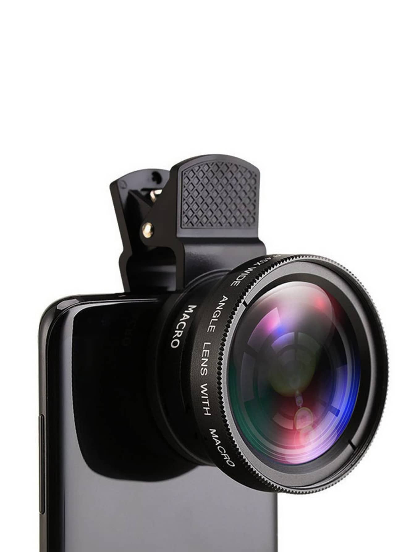 Bộ ống kính máy ảnh kẹp đa năng - Ống kính góc siêu rộng 0.45X và macro 2 trong 1 kèm khăn lau ống kính, tương thích với điện thoại thông minh IOS và Android, thích hợp cho kỳ nghỉ hè, du lịch, chụp ảnh sáng tạo, phụ kiện điện thoại thông minh, ống kính điện thoại