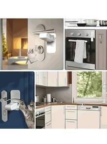 1pc Door Stopper Lock, Home Hotel Security Door Stopper, Anti-Theft Anti-Collision, No Drilling Installation, For Single Women, Portable Travel Door Lock, Protect Door Handle