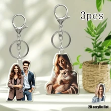 1 pieza/3 piezas Llavero acrílico personalizado con foto de dibujos animados, impresión a doble cara, adecuado para varias ocasiones como regalo de Navidad, decorar mochila, recuerdo de mascota, foto de paisaje, llaveros y accesorios personalizados, fácil y cómodo, colorido, lindo, adorable, divertido, kawaii, estilo Y2K, elegante, unisex, casual, personalizado, único, regalo ideal para él, regalo ideal para ella, ella, novio, novia, familia, amigos - Multicolor - Ver 14