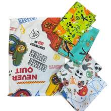 Kit Of 10 Men's And Children's School Hand Towels, Mouth And Hand Designs, 28x45cm - 藍色 - 查看 2