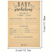 1套6张婴儿性别揭秘刮刮卡，适用于男孩或女孩性别揭秘游戏和派对活动。将这些预测卡添加到您的性别揭秘派对或迎婴派对游戏中，为您的朋友、家人和宾客打造一场趣味十足的活动。尺寸大小适中，方便宾客填写，也是准父母的理想纪念品。