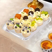 10 Stücke Silber Kuchentabletts, schwere, wegwerfbare rechteckige Pappe mit fettabweisender Beschichtung, verstärkte Basis Papier Kuchenböden für elegante Dessert-Tisch-Servierpartys, Cupcake-Präsentation, Geburtstags-Party, Hochzeit