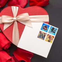 500 Pieces Of Game King Monster Roll Stickers, Baking Stickers, Creative Stickers, Dessert Milk Tea Cup Stickers, Takeout Labels, Sealing Stickers, School Supplies, Back To School - A - View 3