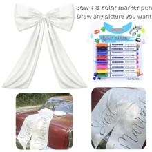Giant Bow + Marker Pen Bow Background, Birthday Party Room Wall Decor, Huge Ribbon Tie Hanging Gift Dust Wall Decoration