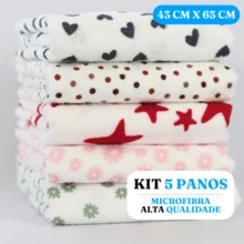 Kit With 5 Microfiber Cloths 100% Microfiber Floor Cloth Large 43cm X 65cm - 什錦 - 查看 1