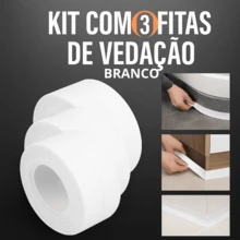 Waterproof Kitchen And Bathroom Adhesive Sealing Tape For Grout And Trim - 3條白絲帶 - 查看 1
