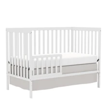 Goldzone Baby Crib, 5-In-1 Full Size Convertibl Toddler Bed With Natural Pinewood For Small Baby Newborn Nursery Furniture - White - View 8