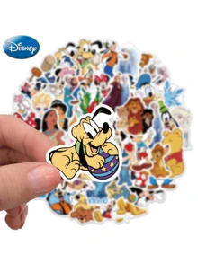 Disney 50张官方授权动画卡通贴纸套装，圣诞节生日礼物，防水乙烯基材质，适用于笔记本电脑、滑板、行李箱等，图案包括史迪奇、米奇、小熊维尼、白雪公主、花木兰、狮子王等。 - 查看 3