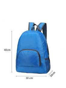 Foldable Nylon Travel Backpack - 紅玫瑰 - 查看 3