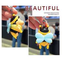 Crayon Shin-Chan Classic Style Wristband Clips - Adorable Collectible Clips Featuring Shin-Chan's Most Iconic Looks! These Versatile Clips Can Be Used To Decorate Backpacks, Pencil Cases, Keychains, Or As Fun Bag Charms. Made With Durable Materials, They're Perfect For Showing Off Your Love For This Mischievous Character Wherever You Go! - Orange - View 2