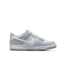 Nike Giày thể thao Dunk Low dành cho bé trai, chất liệu da bạch kim nguyên chất, bền bỉ, thiết kế mang tính biểu tượng DH9765-001 - Xám/Bạch kim nguyên chất/Trắng/Xám sói - Xem 2