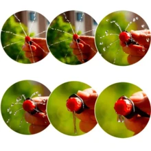 Kit com 100 Unidades Gotejador Micro Irrigação Ajustável 0-70 L/h p/ Jardim, Vaso e Agricultura - Vermelho - Visão 8