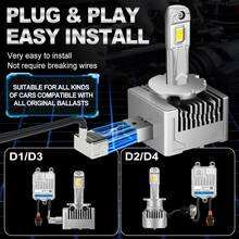 TOAUTO D系列150W D1S D3S LED大灯泡12V 24V Canbus 无错误D4S D2S LED灯D4R D2R汽车灯40000LM自动灯6500K