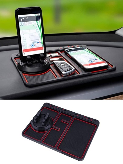 360° Rotatable Car Phone Non-Slip Mat, Dashboard Navigation Holder, Car Accessories