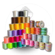Kit 10 Colors Satin Thread 100mts 1mm Wholesale - Silk Thread Rat Tail, For Braids Crafts - Black and White - View 4