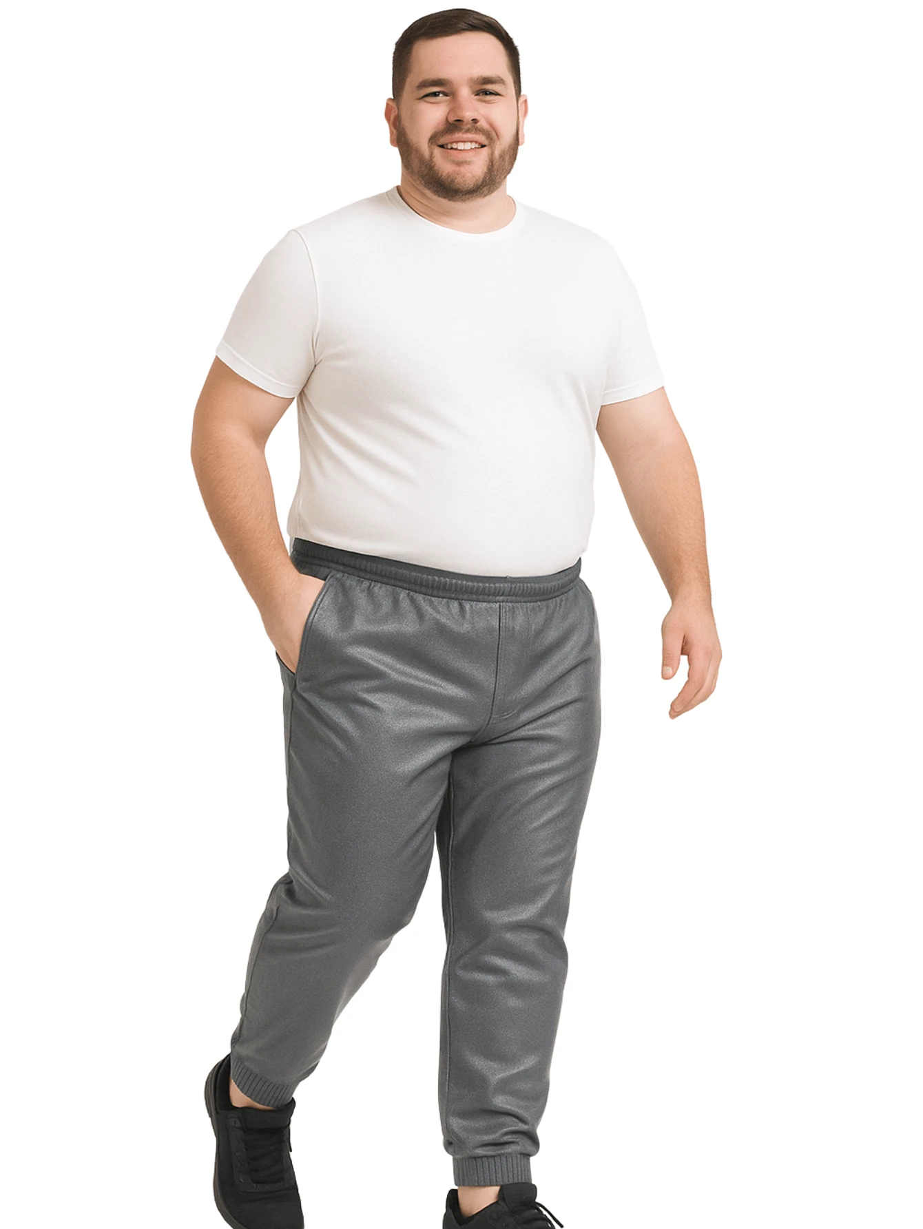 Plus Size G6 And G7 Men's Gym Drawstring Pants Kit 3 - 灰色 - 查看 1