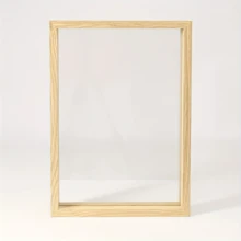 1 件木质双面透明相框，桌面展示，加厚高清亚克力透明面板，适合存放照片、植物标本，浅木色和胡桃木色新款桌面装饰框架 - 彩色 - 查看 22