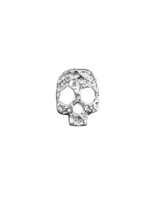1pc Boxed Halloween Metal Skull Cool And Handsome Tooth Accessories (Box Random)