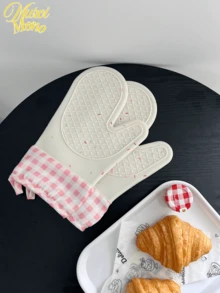 1 件耐热手套和防滑手套 - 厨房烤箱手套 - 硅胶烤箱手套 - 微波炉烘焙工具、防滑厨房配件、节日烹饪礼物，适合家庭和厨房组织