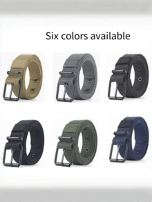 1 Peça Cinto de Lona Respirável de Náilon Masculino, Equipado com Fivela Militar Tática, Cinto de Náilon Outdoor Juvenil, Cinto de Fivela Trançada Respirável e Fashion, Tamanho Ajustável Poroso, Cinto Tático, Adequado para Lazer de Verão de Adolescentes, Esportes Outdoor, Viagem de Férias