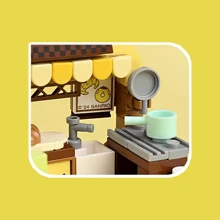 Blocchi da costruzione Sanrio House Life - Crea momenti accoglienti con Hello Kitty e i suoi amici a casa! Perfetto per il legame familiare, il sollievo dallo stress e la decorazione della stanza a tema anime.