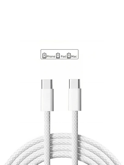  Cable de carga USB-C de 60W de Apple (1 metro), cable de carga y sincronización de datos rápido y conveniente para teléfonos y tabletas, cable de carga y datos original genuino