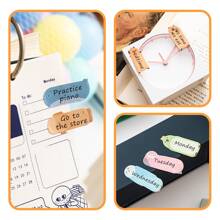 1 set di bigliettini adesivi con animali, come capibara, gatti, cani, panda - aspetto carino e accattivante, stile Ins, etichette asimmetriche a forma di cartoni animati, adatti per la stagione scolastica, forniture scolastiche