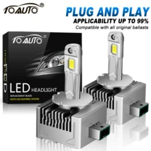 TOAUTO D系列150W D1S D3S LED大灯泡12V 24V Canbus 无错误D4S D2S LED灯D4R D2R汽车灯40000LM自动灯6500K