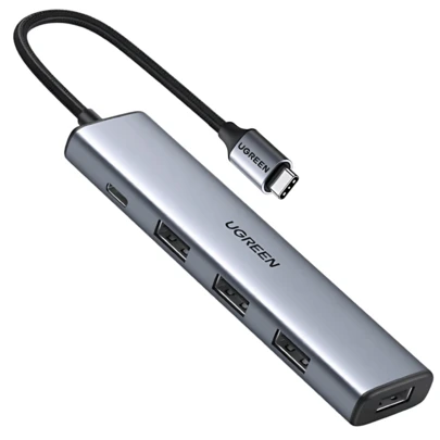 UGREEN Hub Adaptador USB 4 Portas USB 3.0 para Notebook PC Ultra Rápido Plug Play
