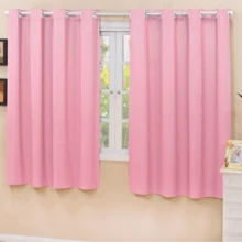 Cortina Cozinha Corta Luz Blackout/Blecaute 2,20 X 1,30 Varias Cores - Rosa Bebê - Visão 2