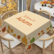 1/20 piezas Mantel rectangular de otoño, mantel con estampado de hojas de otoño, adecuado para interiores/exteriores, restaurante, cocina, fiesta, decoración del hogar y regalo de otoño, decoración del hogar, protección perfecta para tu mesa - Multicolor - Ver 11