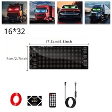 1 Piece Flexible LED Windshield Display For Cars, With Animated Flashing Devil Eyes, APP Programmable Soft LED Screen, Customizable Effects, Compatible With 24V Systems