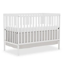 Goldzone Baby Crib, 5-In-1 Full Size Convertibl Toddler Bed With Natural Pinewood For Small Baby Newborn Nursery Furniture - White - View 6
