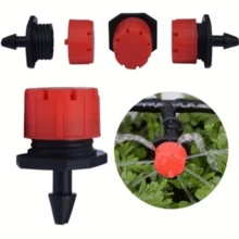 Kit com 100 Unidades Gotejador Micro Irrigação Ajustável 0-70 L/h p/ Jardim, Vaso e Agricultura - Vermelho - Visão 9