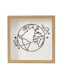 1pc Display Frame Money Bank Ticket Holder For Travel, Concert Tickets Storage School Supplies, Back To School - Round Earth - View 18