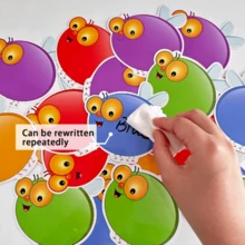 苍蝇拍空白卡片幼儿园拍拍游戏蒙特梭利教育DIY学习卡教具