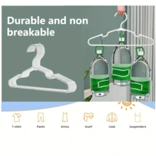 10/20pcs Plastic Hangers - Closet Hangers, Grey, Pink, Green, White, Blue, Black, Small Size Hangers, Suitable For Shirts, Dresses, Clothing Storage Organization, Hangers, Fashionable Hanger Design, Sturdy Hanger Design