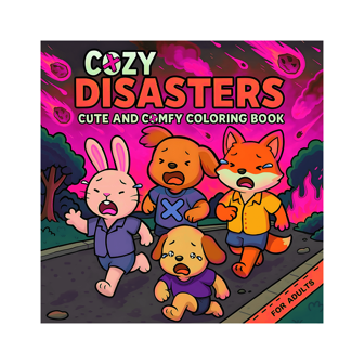 GDTME Warme Katastrophe: Süßes und warmes Erwachsenenbuch | Süße und seltsame Atmosphäre | Verbrechen und Horror | Einfaches und leicht zu bedienendes Design, mit 5 zufälligen Aufklebern zum Stressabbau und Entspannen. Das perfekte Geschenk zum Schulbeginn, Halloween, Weihnachten und andere Feste.