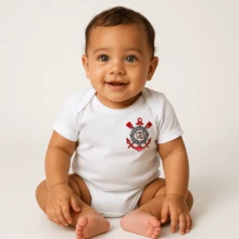 Timão Themed Monthiversary Baby Bodysuit Super Comfortable Premium Line - 白色緊身衣 - 查看 1