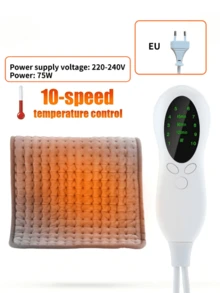 1pc Multi-Function Electric Heating Pad, Women's Uterus Warmer, 10 Heat Settings + 3 Timer Functions, Suitable For Home & Office Use, Essential Heating Tool For Winter, Great Gift For Christmas, Halloween, Valentine's Day - EU C Type Plug(220-240V) - View 7
