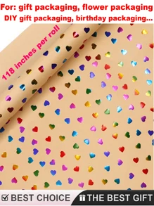 118,11 x 17 Zoll pro Rolle, hochwertiges Geschenkpapier, Geburtstagsgeschenkpapier