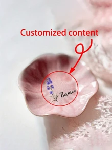 1 Stück personalisierter dekorativer Ringschale, kleine Schlüsselschale, Schmuckschale zur Aufbewahrung von Halsketten und Ohrringen, Hochzeitsringschale, Verlobungsringschale, Valentinstag Geschenk, Geschenk für sie, Geburtstagsgeschenk, Geschenk für Mama, Weihnachtszeit