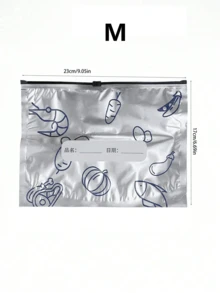 10pcs Reusable Aluminum Foil Food Storage Bags With Zipper - Thick, Leak-Proof, Self-Sealing, Perfect For Fresh Fruits & Vegetables, Ideal For Meal Prep & Pantry Organization, Pantry Organizers And Storage ﻿