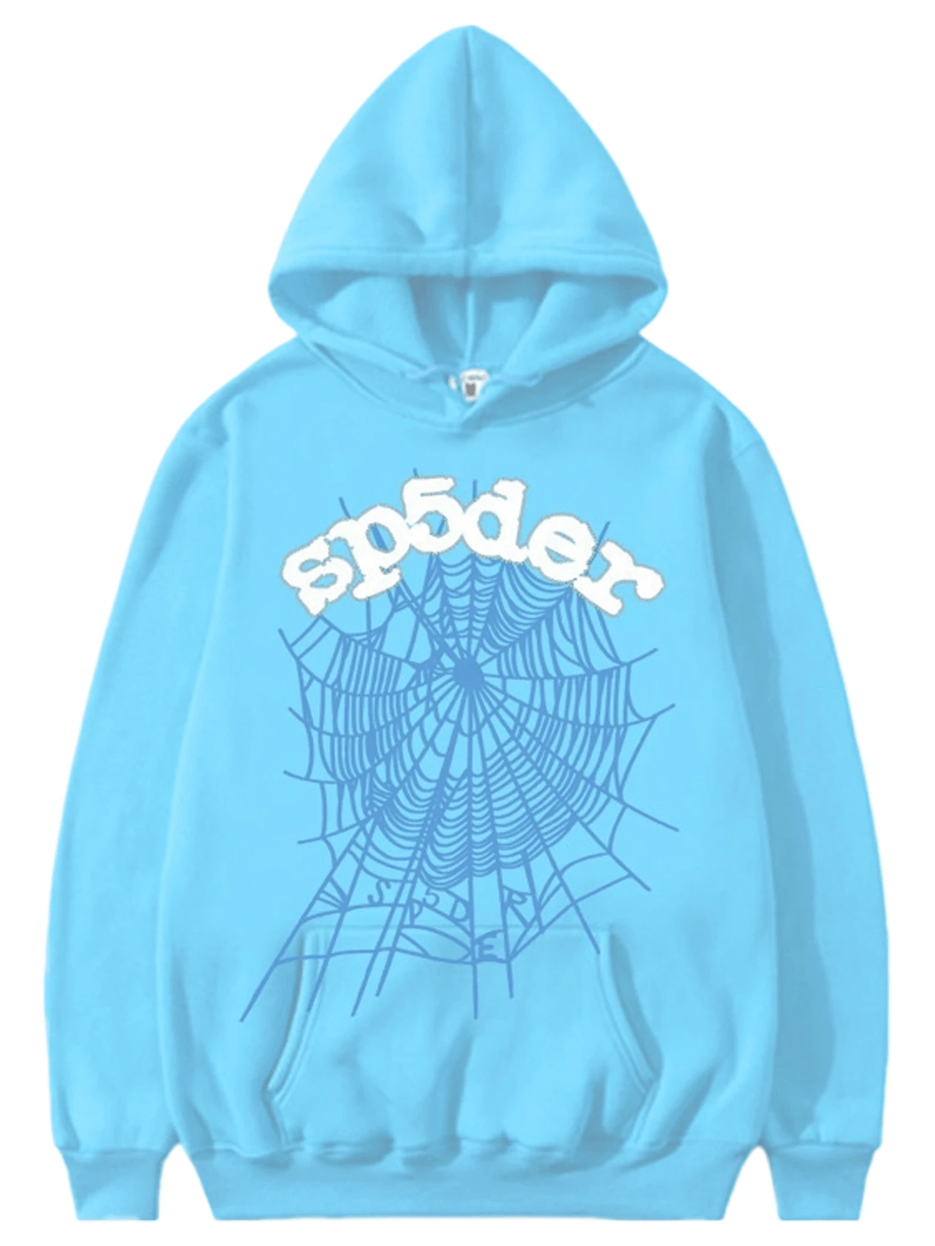 Y2K Hip Hop Spider Hoodie For Men ,Stylish Spider Pattern Pullover With Pockets - Màu xanh lam - Xem 1