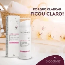 Creme Hidraskin Iluminador Clareador Despigmentante Facial Biodermis - Branco - Visão 4