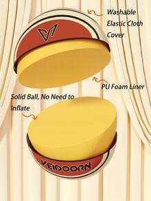 veidoorn 1pc Size 5/7 Quiet Basketball With Washable Cloth Cover, Solid Material For Indoor/Outdoor Use, Synthetic Material, Silent Dribbling, Black & Orange Color, Suitable For Home Or Gym, Basketball Accessory - Black - View 4