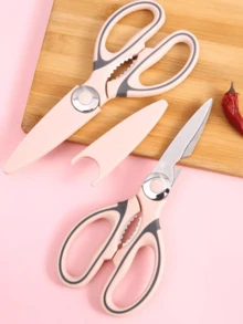 1 pieza Tijeras de cocina personalizadas y grabadas, cizallas multiusos de acero inoxidable de uso pesado - Multicolor - Ver 5